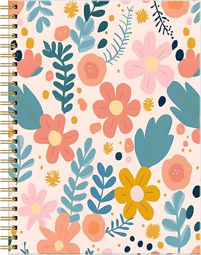 Cuaderno de espiral para mujer, cuadernos universitarios A5 de 6 x 8.4 pulgadas, 120 páginas rayadas con papel grueso de alta calidad, perfecto para