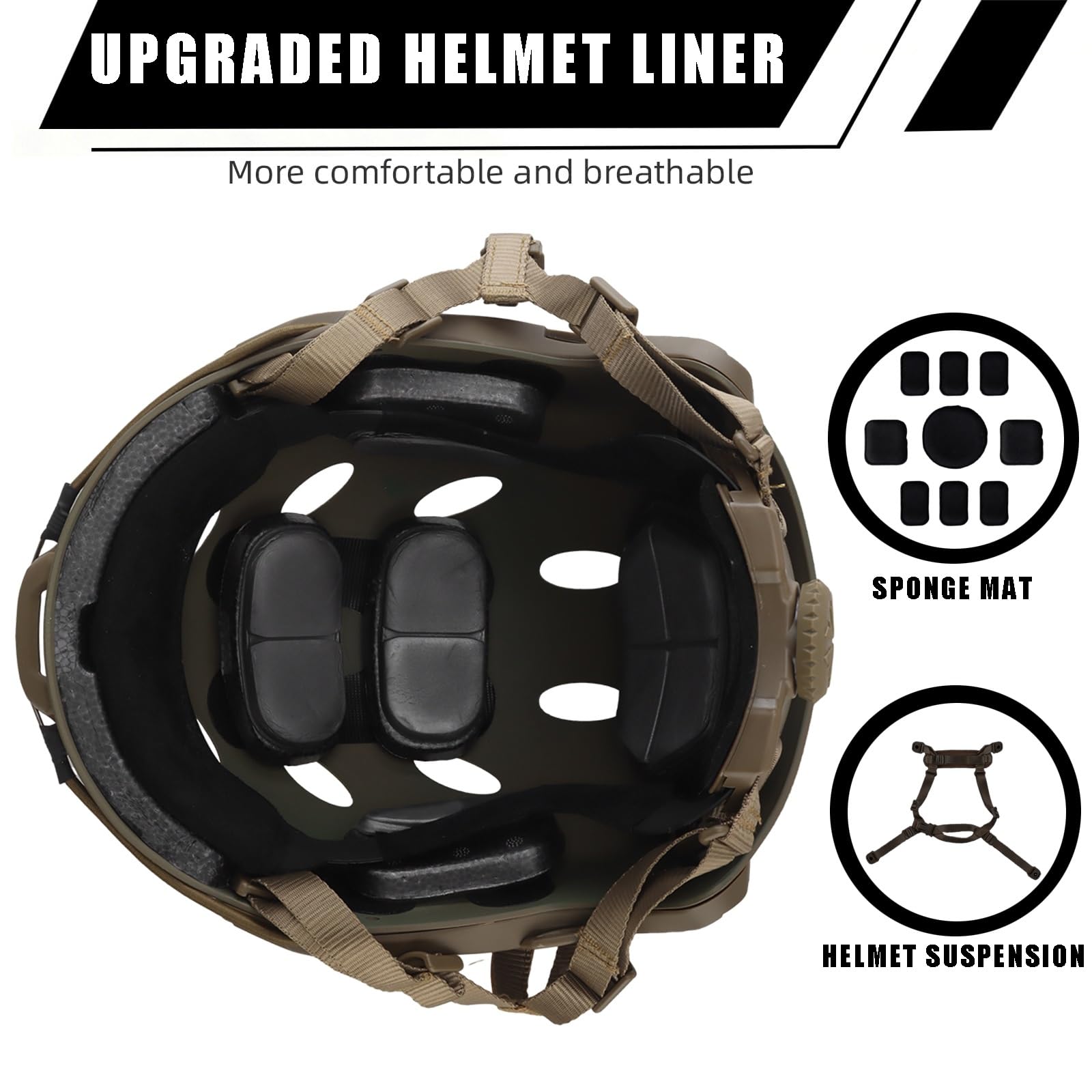 Kask taktyczny z szybkim uderzeniem z mikrofonem i słuchawkami, regulowany z futerałem na kask, idealny do Airsoft, Cosplay i wojskowego sprzętu taktycznego