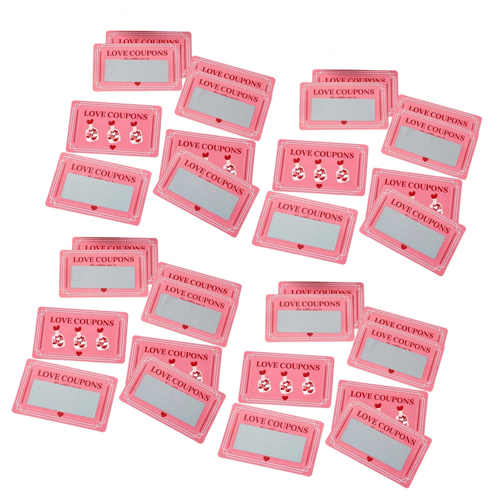 Kaeltsyn Of 100 Creative Sentiment Reveal Cards Scratch for Party Games Use Romantics Reward Tickets Lover ' s Scratch Handwritten Lover