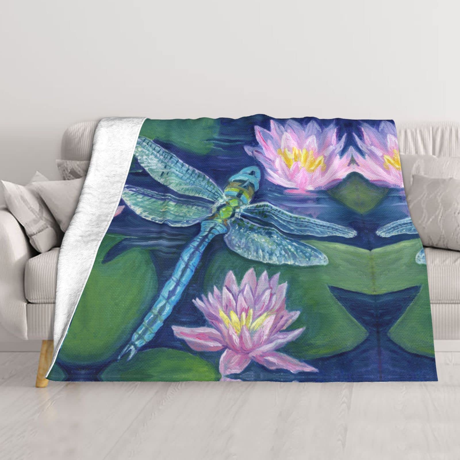 Couverture de canapé libellule douce pour des moments cocooning au salon ou en camping