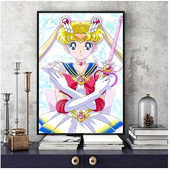 Amazon｜セーラームーンポスターと壁アートキャンバス画像印刷