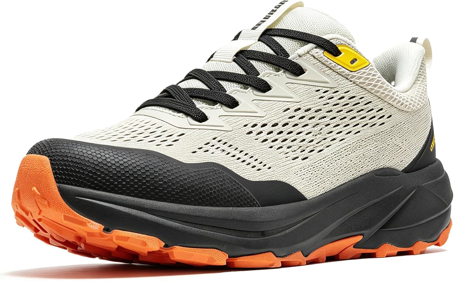 Men's Wide Trail Running Shoes | Lightweight Cushioned Arch Support Walking Sneakers | Non-Slip All Terrain Hiking Cross Training Gym Barefoot Shoes