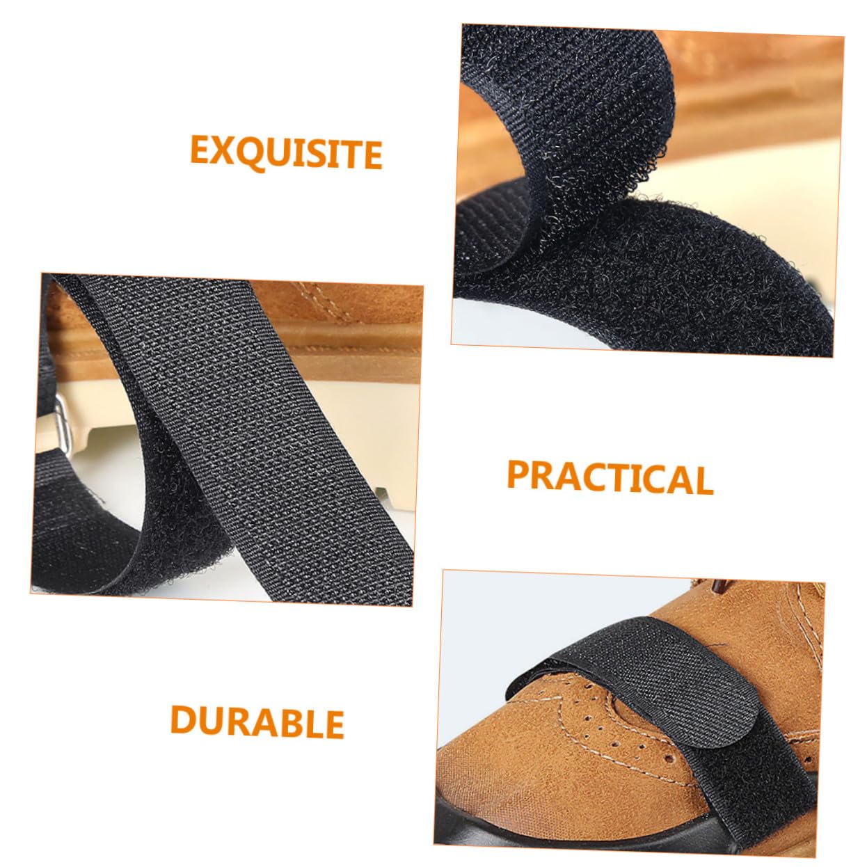 Garneck Correas Antideslizantes para Crampones de Hielo, Nylon Ajustable, 4 Piezas, Unisex para Senderismo y Montaña, Compatibles Botas y Zapatillas, Diseño Ligero y Resistente