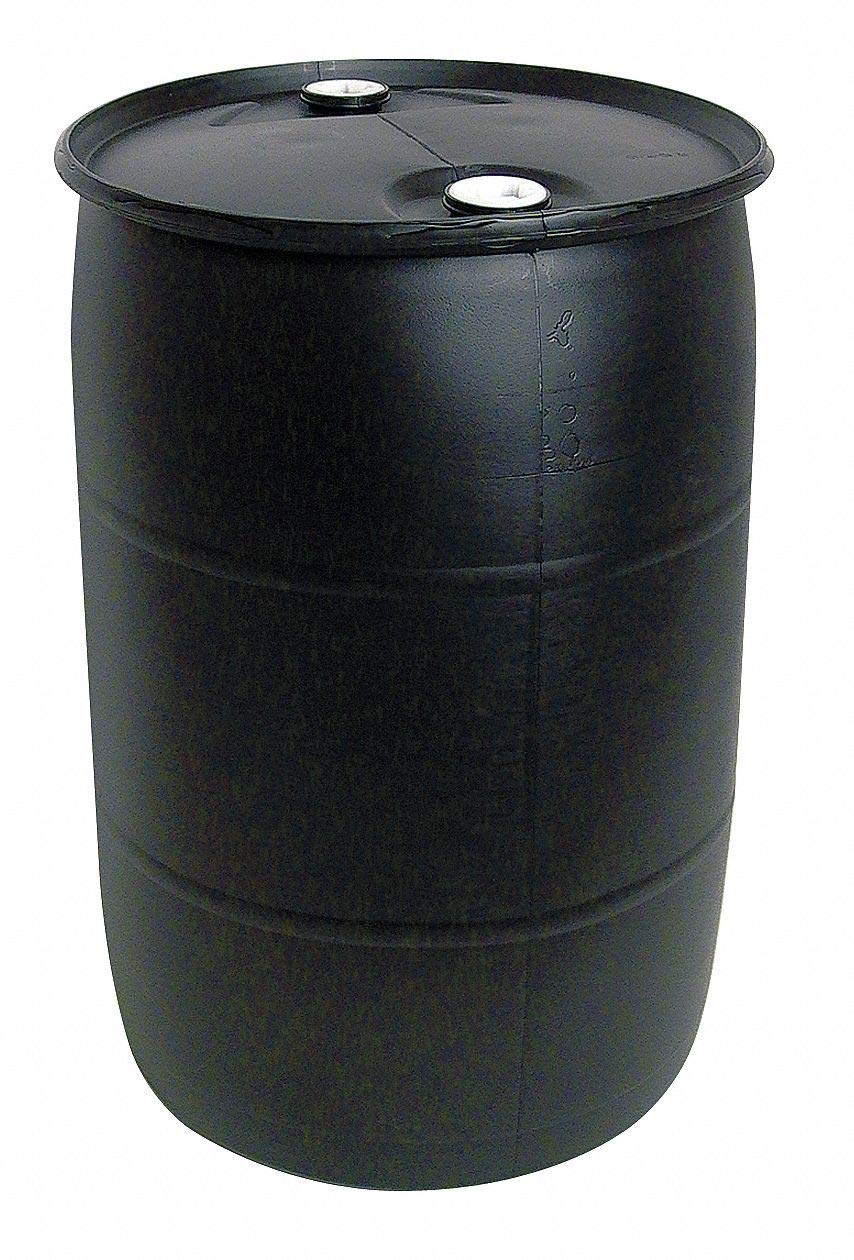 55 Gal Black Polyethylene Closed Head Transport Drum,20400009035