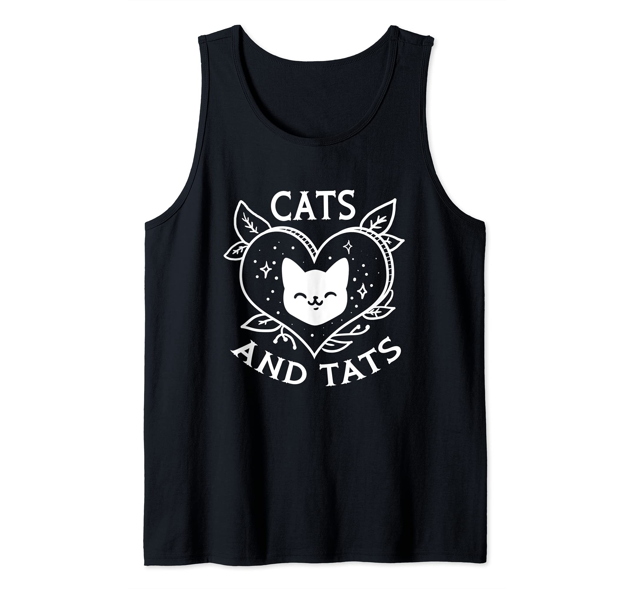 Funny Cats and Tats Product - Tattoo Art Design Tank Top