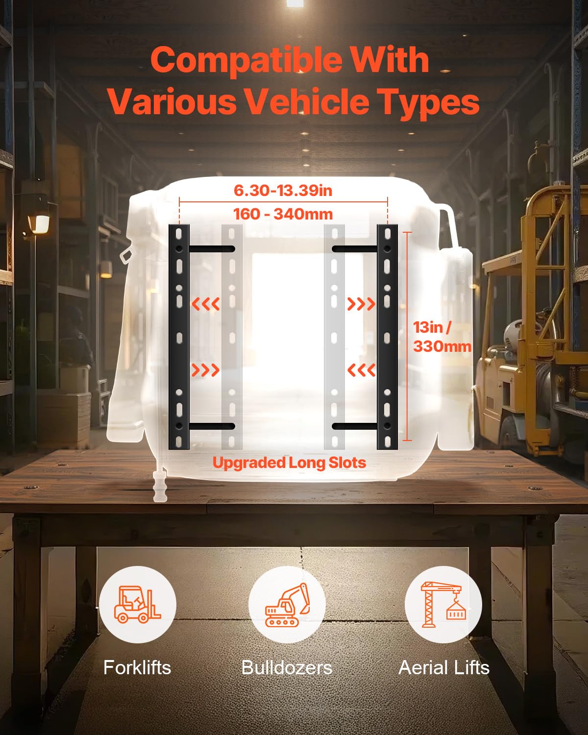 VEVOR Asiento Universal para Carretilla Elevadora 52 x 59 x 82 cm Asiento con Respaldo Ajustable, Reposabrazos, Reposacabezas y Cinturón de Seguridad, Microinterruptor, para Cortadora de Césped - 2