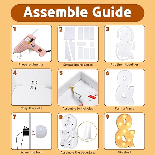 Miniatura 3 de imprsv Letras iluminadas de marquesina, letras de marquesina de 3 pies, letras iluminadas para cumpleaños, baby shower, boda, compromiso, fiesta,