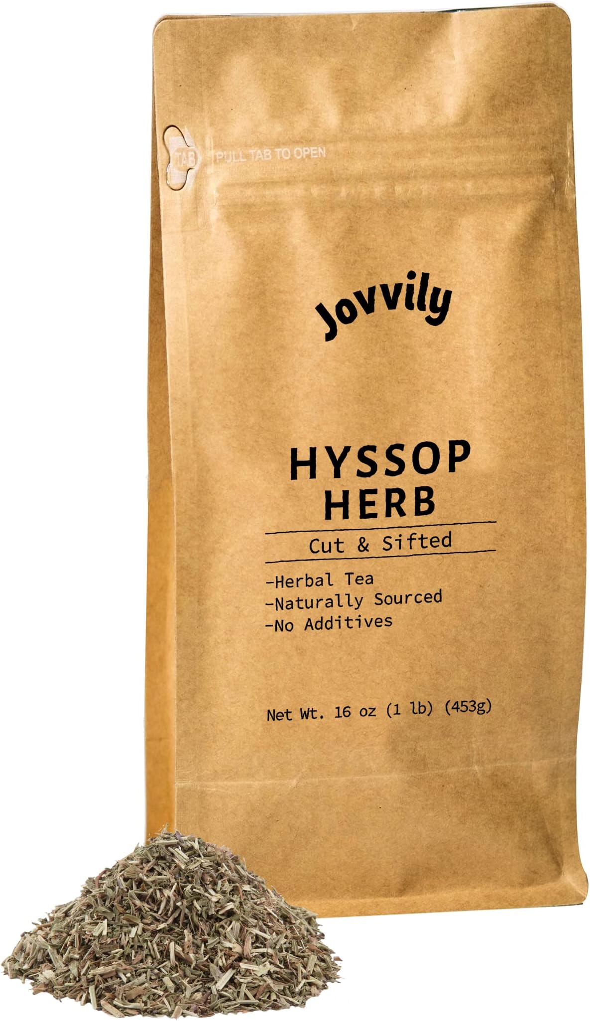 Jovvily Hyssop Herb (Cut & Sifted) - 1lb - Herbal Tea - No Additives