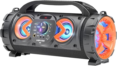 Miniatura 8 de Altavoz Bluetooth, altavoz portátil de 70 W, altavoz inalámbrico para exteriores, altavoces Bluetooth 5.0 de 100 pies con subwoofer de 5.5 pulgadas,