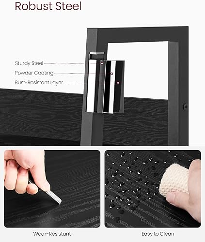 Miniatura 6 de VASAGLE Estantería estrecha de 5 niveles, 11.8 x 13.3 x 66.9 pulgadas, estante de escalera para oficina en casa, sala de estar, dormitorio, cocina,