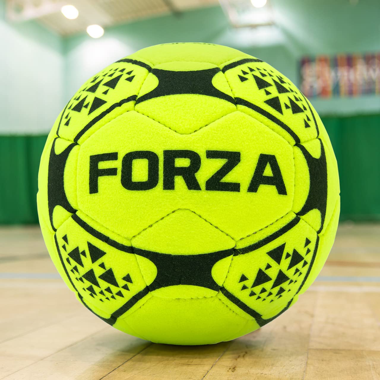 FORZA Balones de fútbol Sala [3 tamaños] | Balones de fútbol Amarillos Fluorescentes diseñados para Superficies Interiores y laminadas
