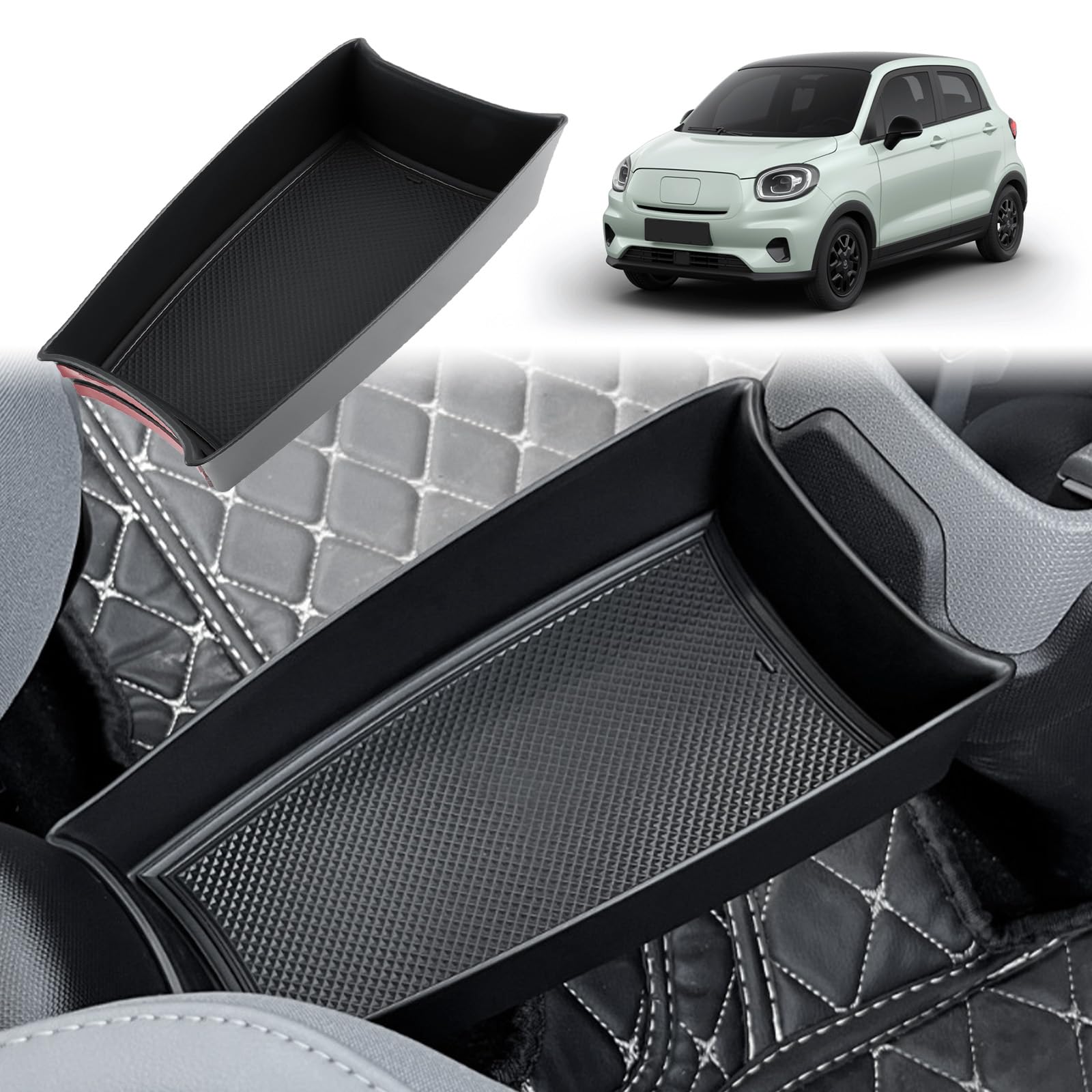 GAFAT Compatibile con Leapmotor T03 2026 2025 2024 Scatola Portaoggetti Console Centrale, per Leap Motor T 03 LCV EV Accessori, Organizer con Tappetini Antiscivolo