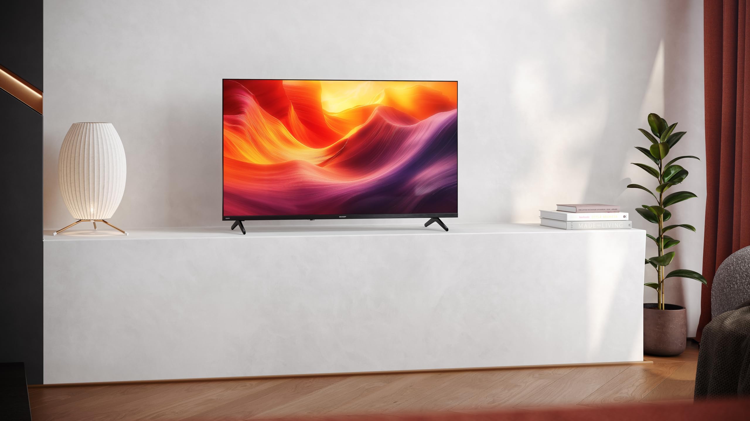 Sharp 40HF3365E - Google TV, 40" FHD, Frameless, 60Hz, QLED, Google Assistant con microfono, Chromecast,Bluetooth, Sonido 2x8W, HDMIx3, USBx2, Color Negro