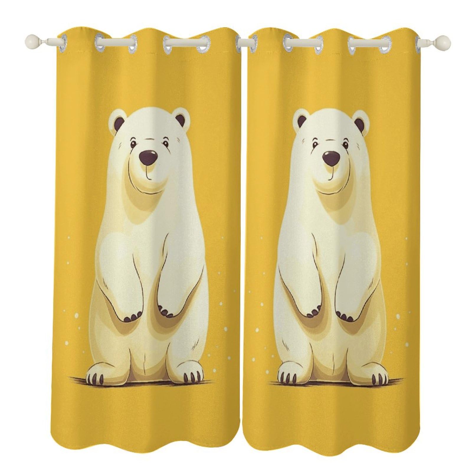 Rideaux occultants anti-lumière ours polaire pour retrouver le sommeil