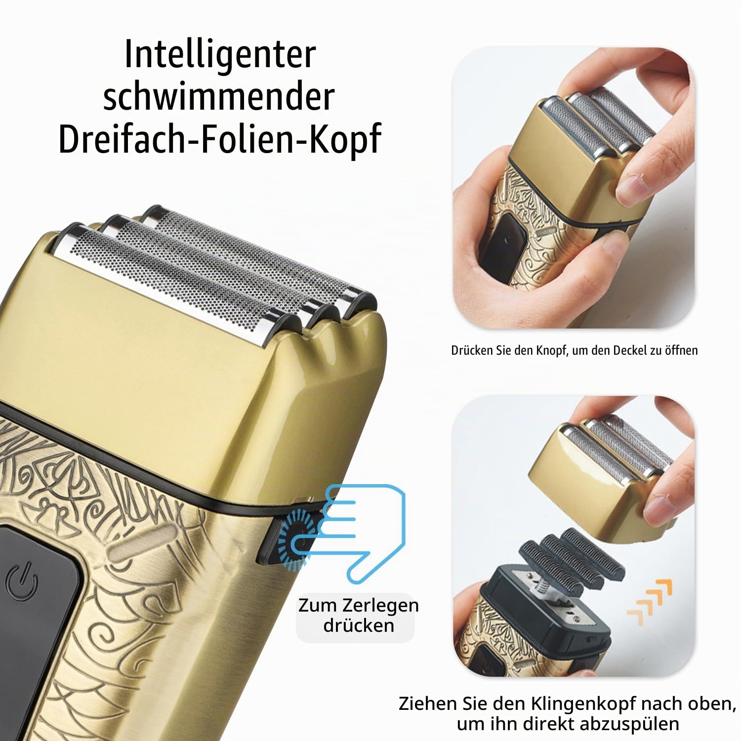 Haarschneidemaschine Profi,Haarschneider Herren und Trimmer Set,Barttrimmer Nasenhaartrimmer,Rasierer Herren Elektrisch, Folienrasiermaschinen für Männer für Zuhause,Barbier
