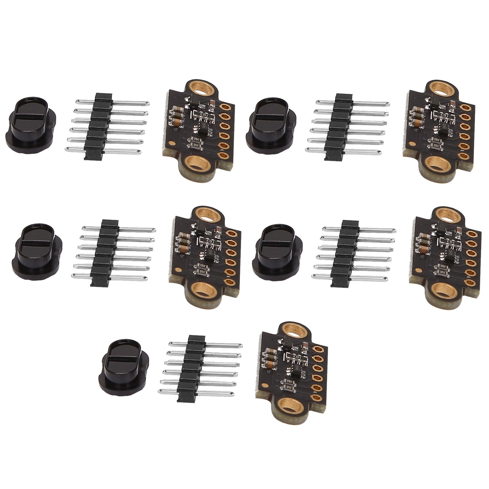 Jnchdghwa Black 5X Vl53l1x Ranging Flight Time Sensor Module 3V-5V Distance 400Cm Measurement Extension Board Module For