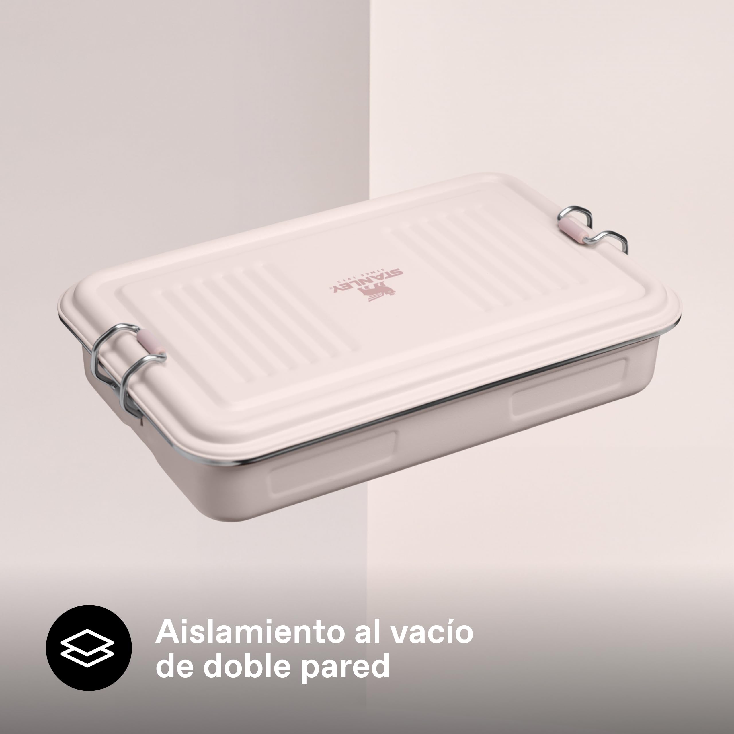 STANLEY The Useful Classic Box 1.2L - Apta Para Lavavajillas - Fiambrera de acero inoxidable - Fiambrera apilable - Sin BPA - Cierre seguro - Rose Quartz