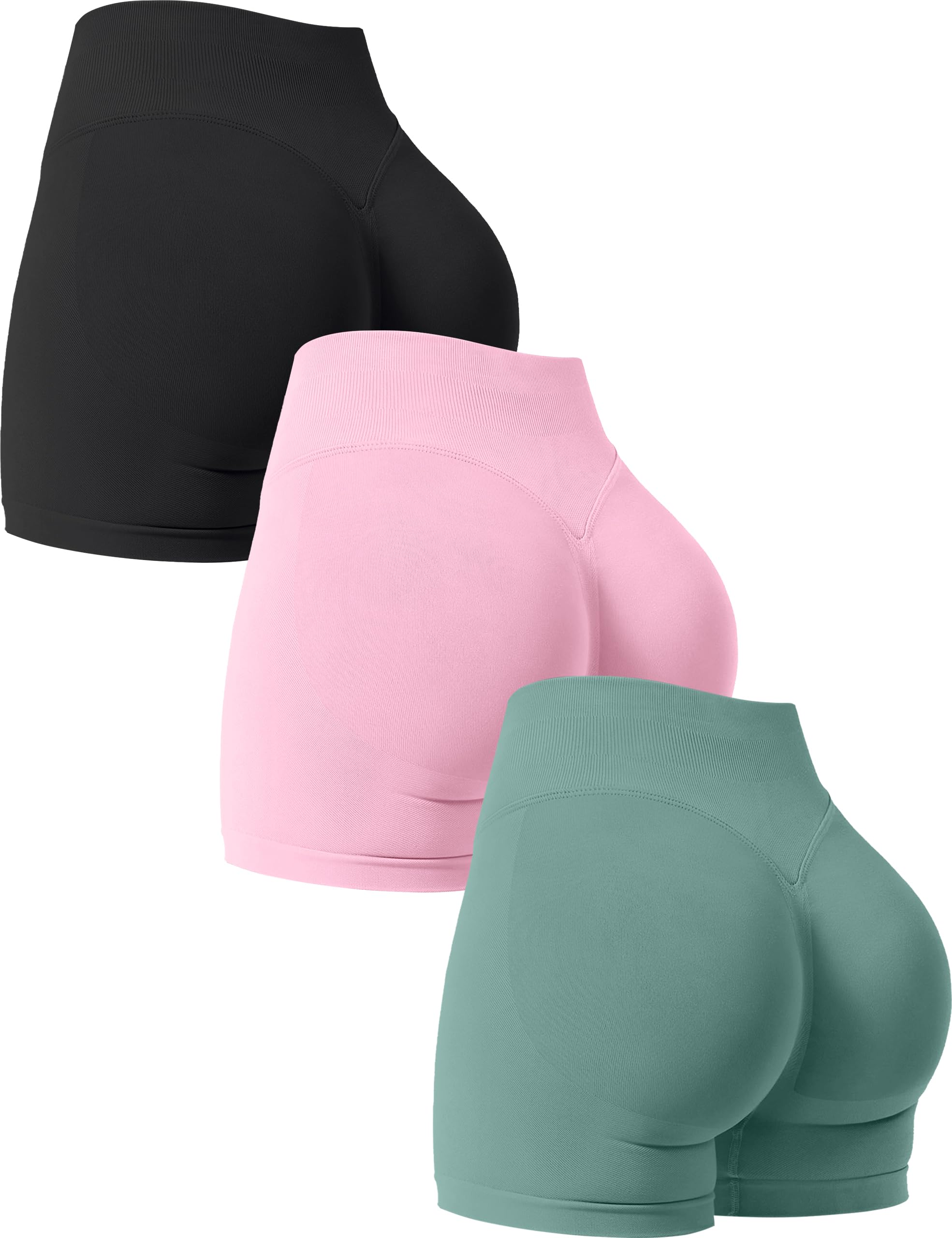 vvx Women's Gym Shorts Scrunch Butt Lifting Workout Shorts High Waist Yoga Athletic Tummy Control Booty for Women 3 Pack-picture-35