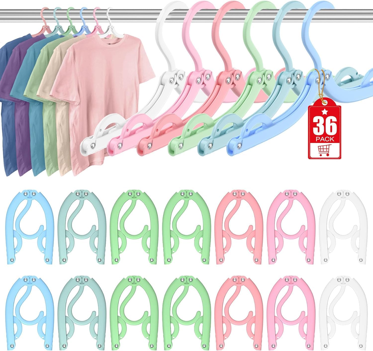 Travel Hangers Portable Foldable Travel Hanger Organizer Plastic Cruise Ship Accessories Essentials Clothes Hanging Rack Folding Hangers for