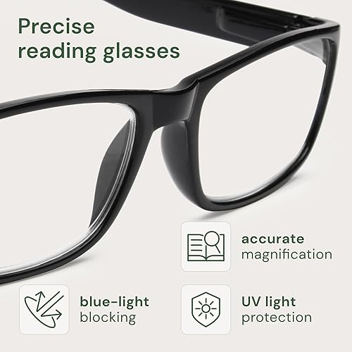Miniatura 9 de Gaoye Paquete de 5 lentes de lectura con bloqueo de luz azul, lentes de sol de lectura para mujeres y hombres con filtro antirreflejos (paquete de 5