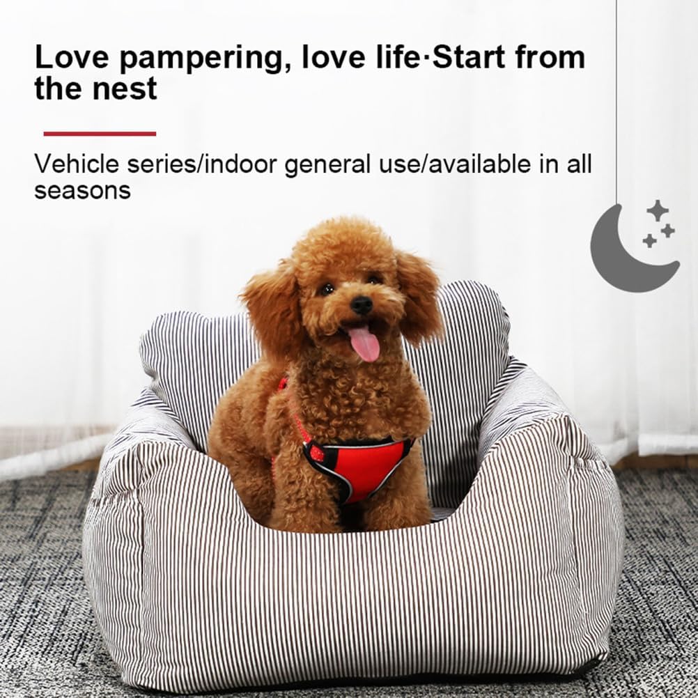Puppy Car Seat Under 22 lbs, Dog Car Seat for Small Dog,Dog Booster Seat for Travel,Portable Cars Travel Carrier Beds with Clip-On Safety Leash,B