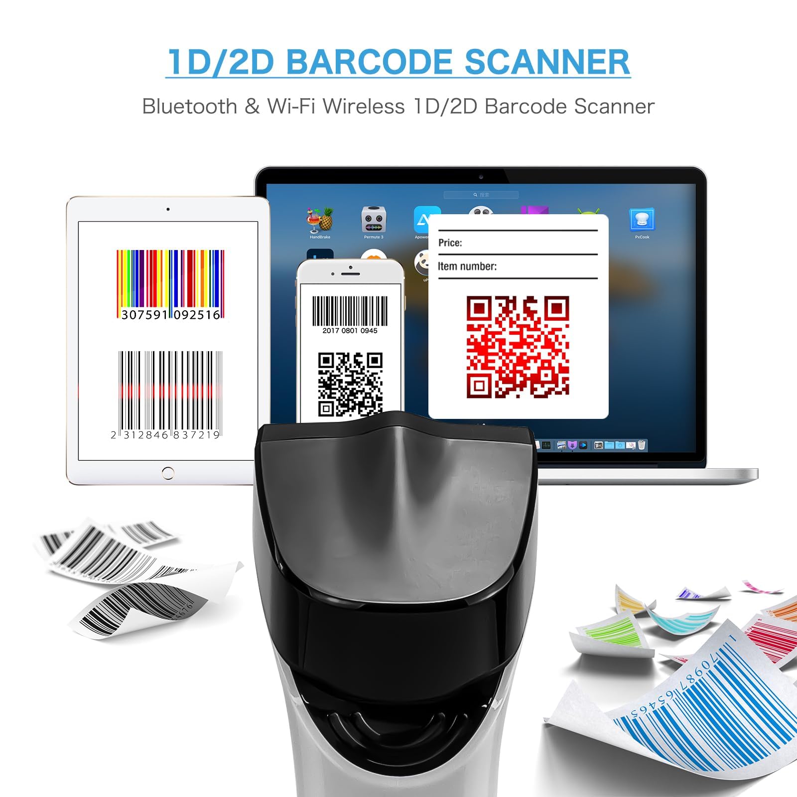 NetumScan Automatic 1D/2D Barcode Scanner - Image 2