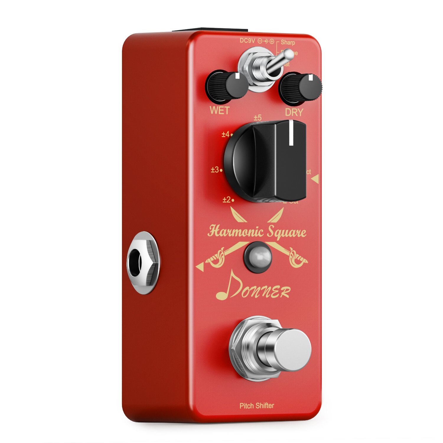 Donner Octave Guitar Pedal, Harmonic Square Digital Octave Pedal Pitch