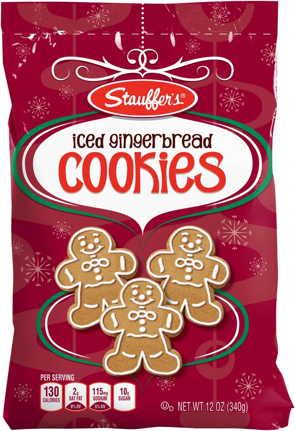 Stauffer's Holiday Cookies, 12 oz. Bags (Set of 2) (Iced Gingerbread)