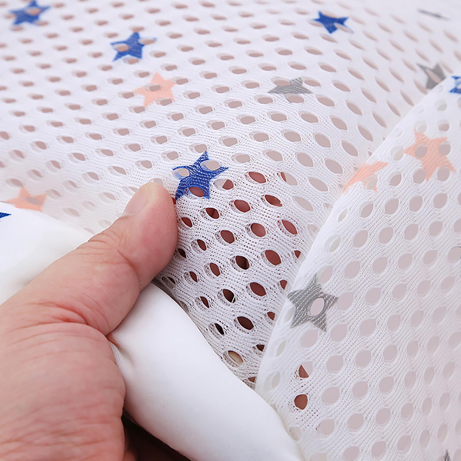 Bain en T Antidérapant pour Bébé - Blanc, Filet de Tapis maille, Support Nouveau-né avec Sangles Ajustables, Siège de Bain Confortable, 0-12 Mois