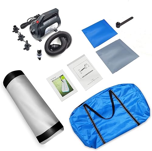 Miniatura 7 de Alfombrilla de aire para gimnasia de 10 pies, 13 pies, 16 pies, 20 pies, grosor de 4 pulgadas para uso domésticogimnasio, yoga, entrenamiento,