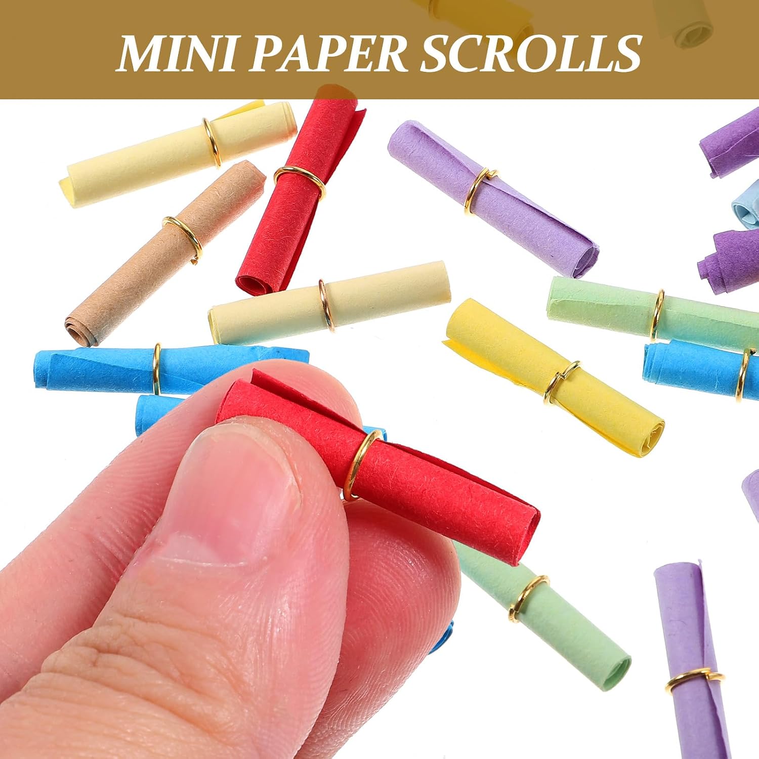 100pcs Writable Wishing Paper Scrolls Decorative Mini Paper for Messages Decor