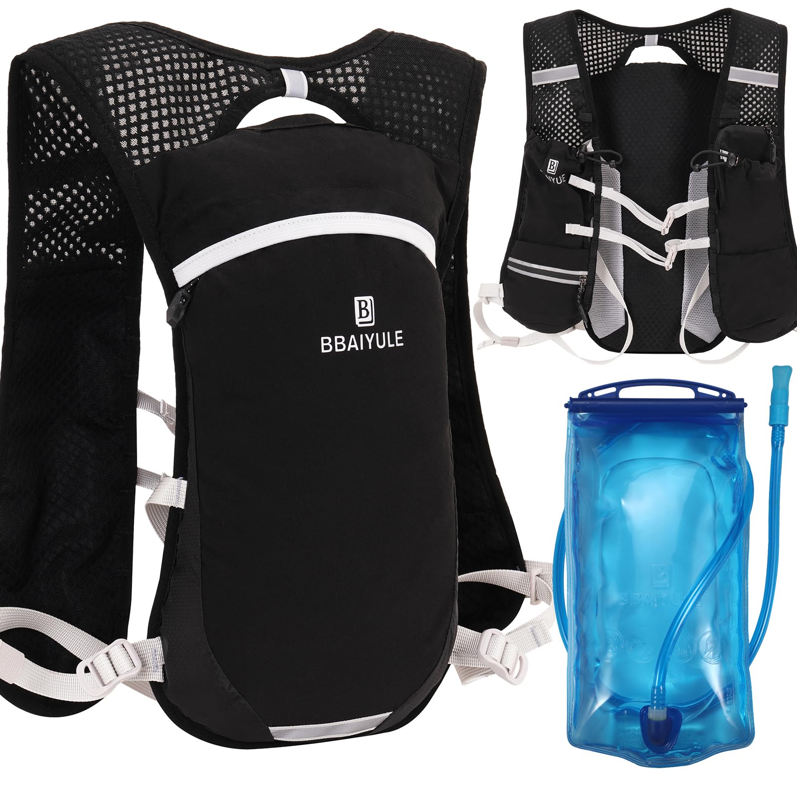 Mochila de chaleco para correr, mochila de hidratación, mochila de agua, chaleco de hidratación, mochila ligera de 5.5 L, mochila para senderismo, ciclismo, maratón, mujeres y hombres