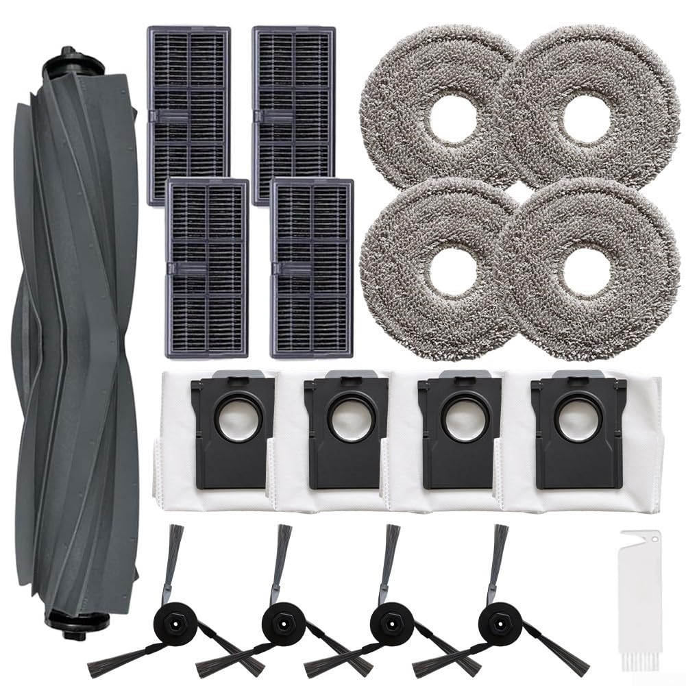 Mop Cloths Filters Dust Bags Side Brush Accessories Kit For MOVA P50 Pro For Ultra Vacuum Cleaners, Vacuums Replacement Part Mop Cloth Pads Dust Bag Corner Brushes