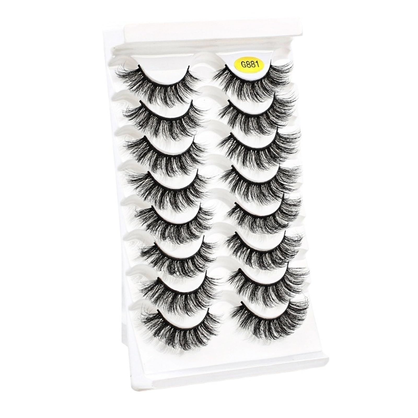 UAMOU 5/50 pudełek rosyjskie rzęsy w paski DD Curl Lashes 8 par 3D rzęsy z norek naturalne puszyste sztuczne rzęsy przedłużanie Cheerfully (Color : 8Pairs G881, Size : 5 Boxes)