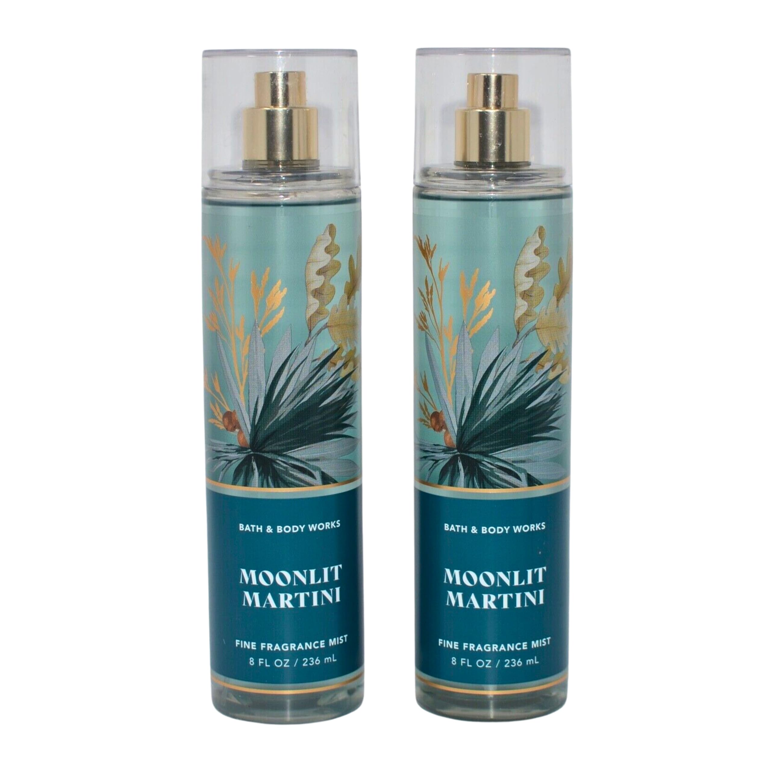 Bath & Body Works Fine Fragrance Mists, Set of 2, 8oz Each Bottle (Moonlit Martini)