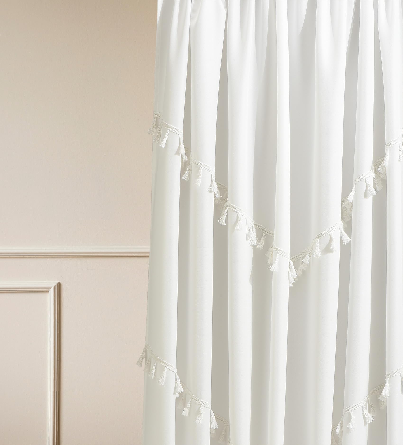 ROOM99 Chloe Curtain with Ruffle Tape, 140 x 260 cm, Width x Height Sliding Curtains, Modern Curtain, Living Room, Bedroom - Image 2