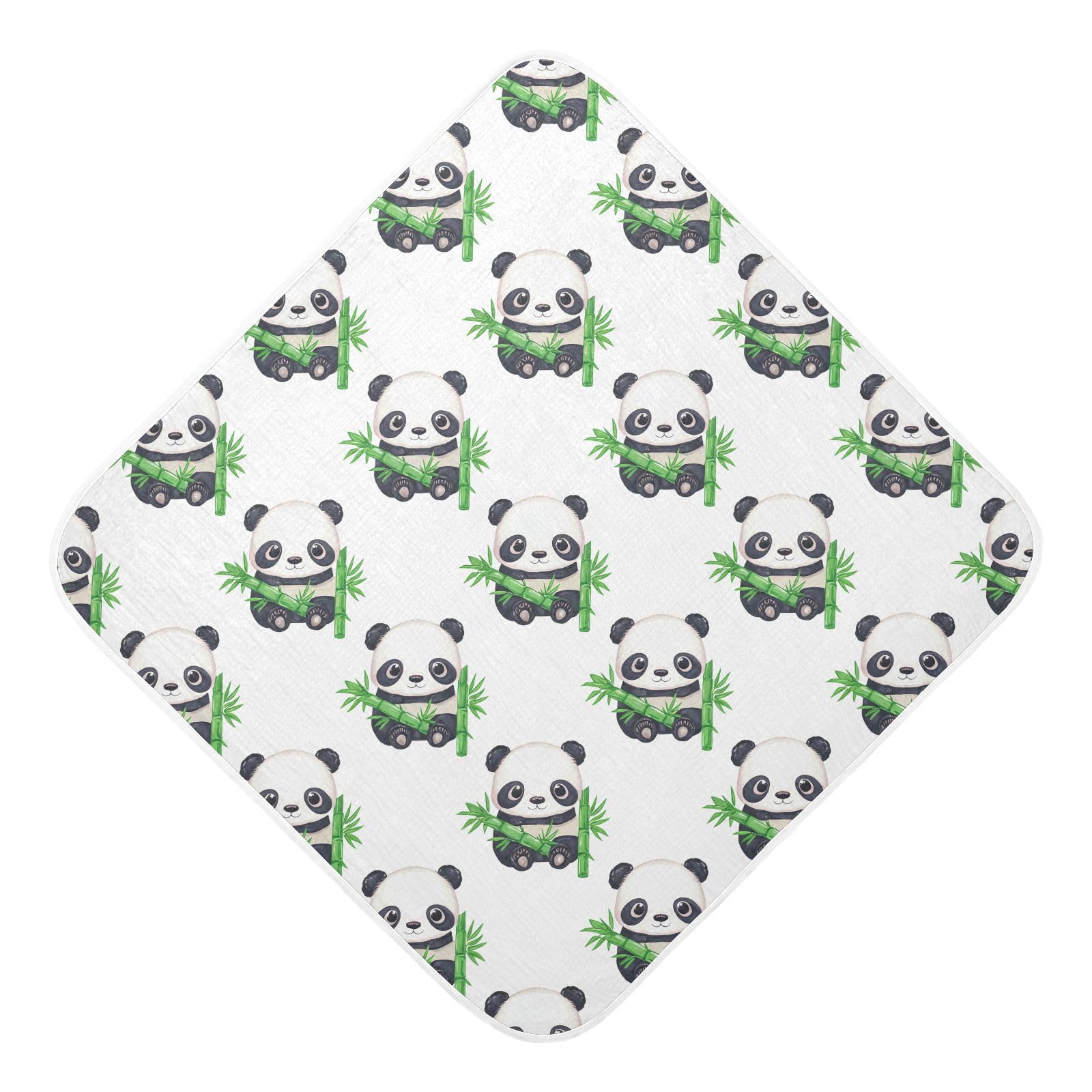 Msyxl Cute Panda Hooded Towel - Ultra Soft & Absorbent Muslin Cotton Bath Towel for Babies, Toddlers, Newborn - Boys & Girls Essential 35