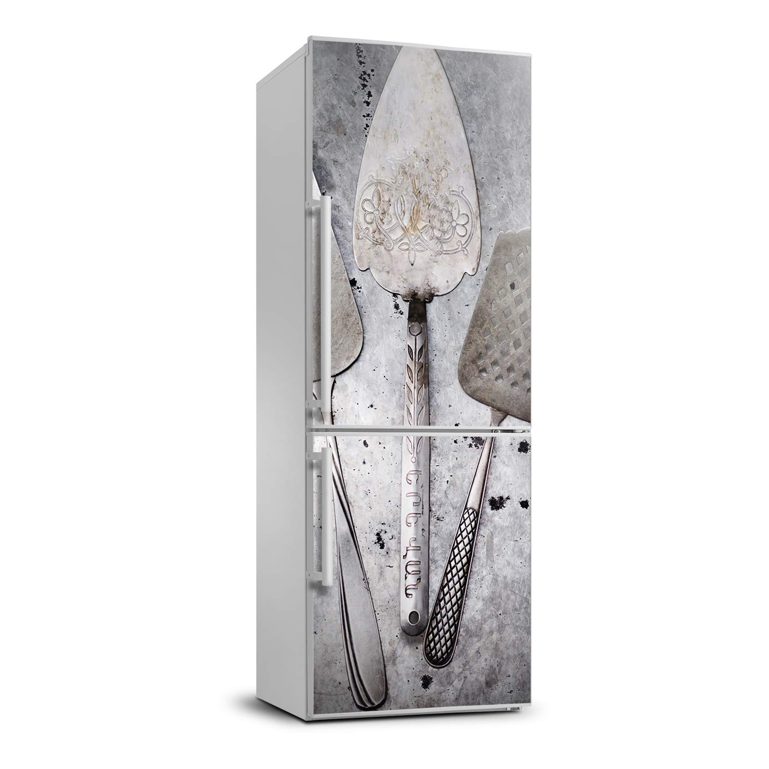Autocollant frigo coutellerie pour une décoration murale de cuisine