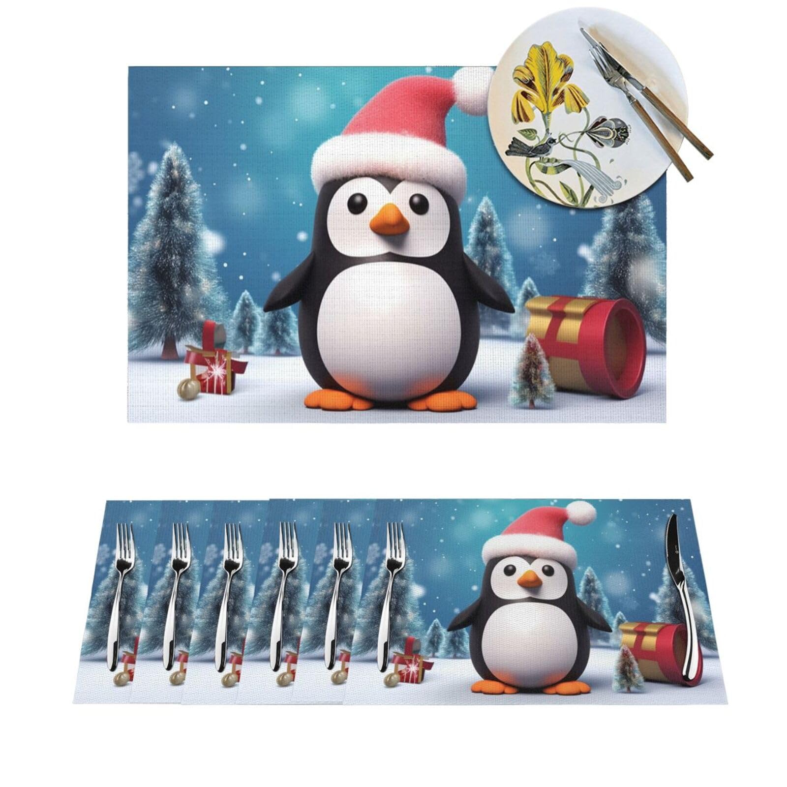 Sets de table pingouin en vinyle pour embellir vos repas de famille en cuisine