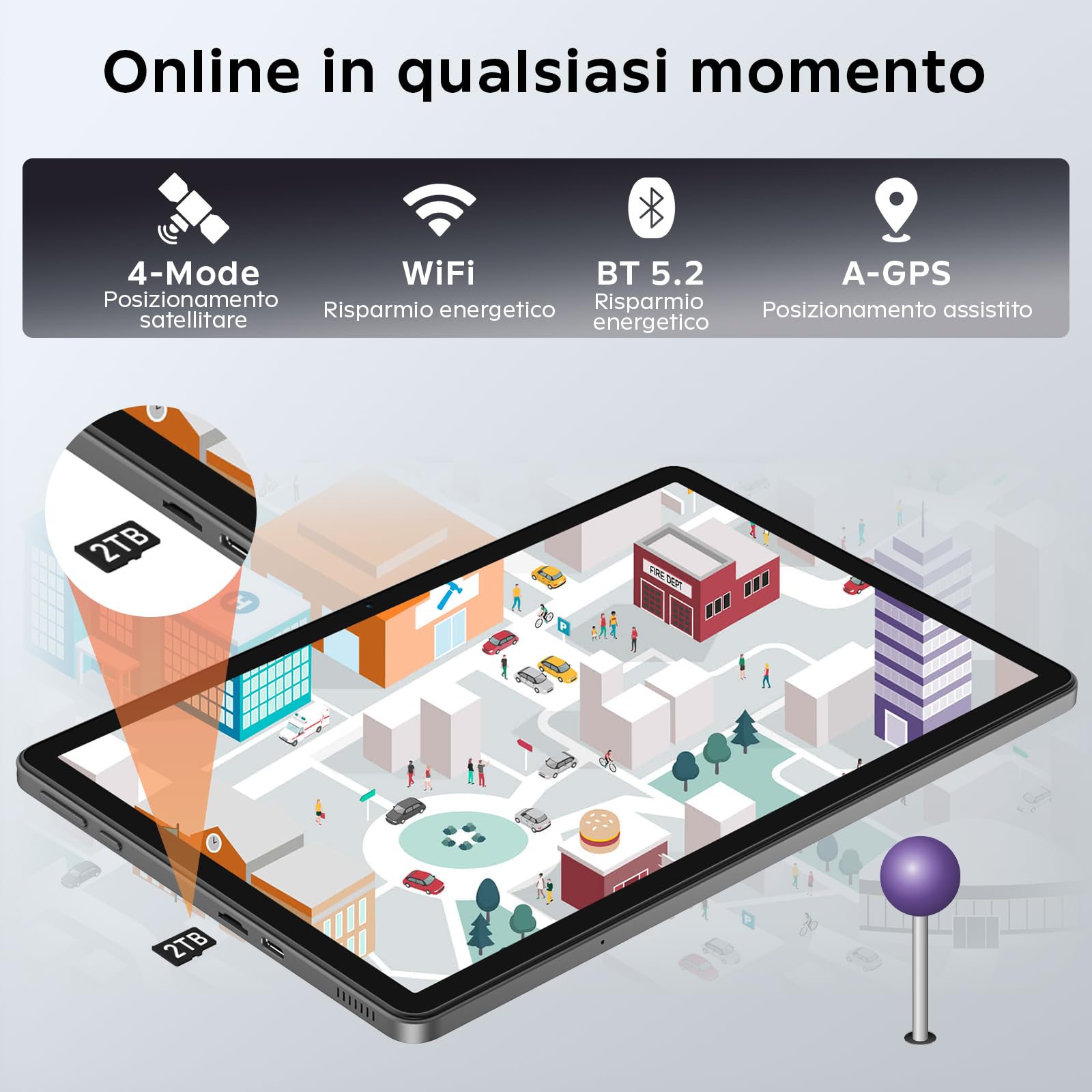 Raemond Tablet Android 16 da 11 pollici Gemini AI 24 GB RAM + 256 GB ROM (2 TB TF), tablet da gioco da 8000 mAh Unisoc T7250 Octa-Core, Widevine L1+16 MP+8 MP Tablet PC, 2,4 G+5 G WLAN GMS/Face ID/GPS