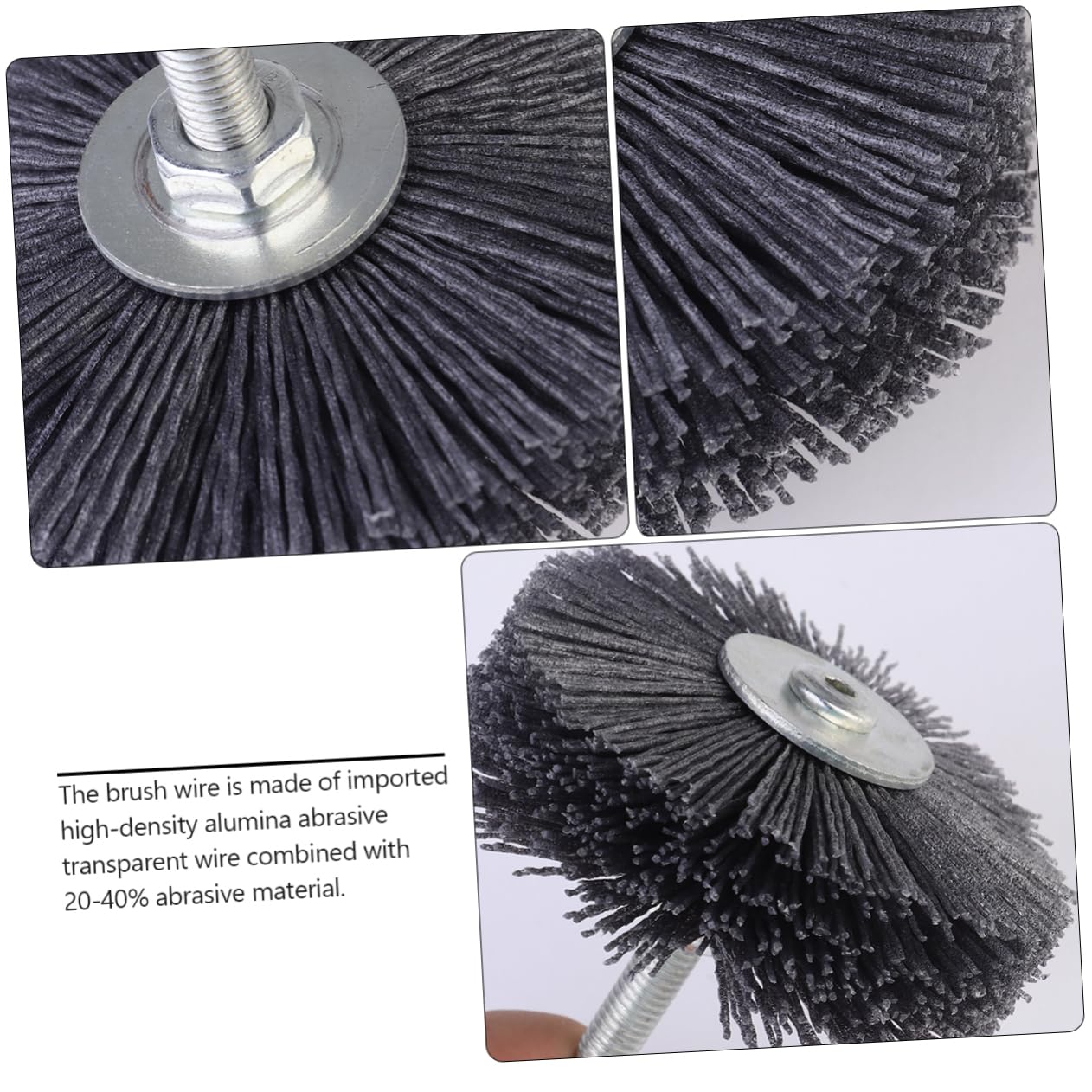MUCKLILY Wire Wheel Brush 320 Grit Grinding Tool Flexible Bristles for Angle Grinder Bench Grinder