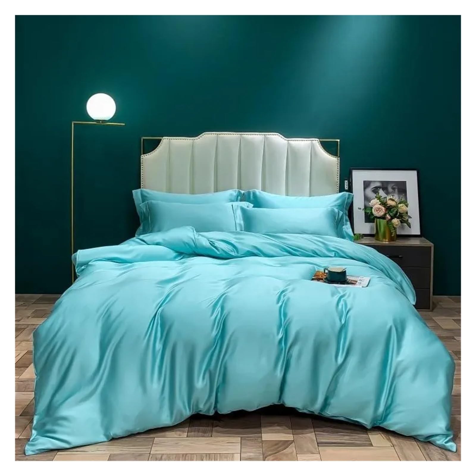 Sbcgfy D Silk Cooling Uvet Cover Be Sheet Pillowcases Queen King Family Oversize Comforter Cover Bedding Set,Cotton Uvet,-Queen Size 1.8M Be 4Pcs