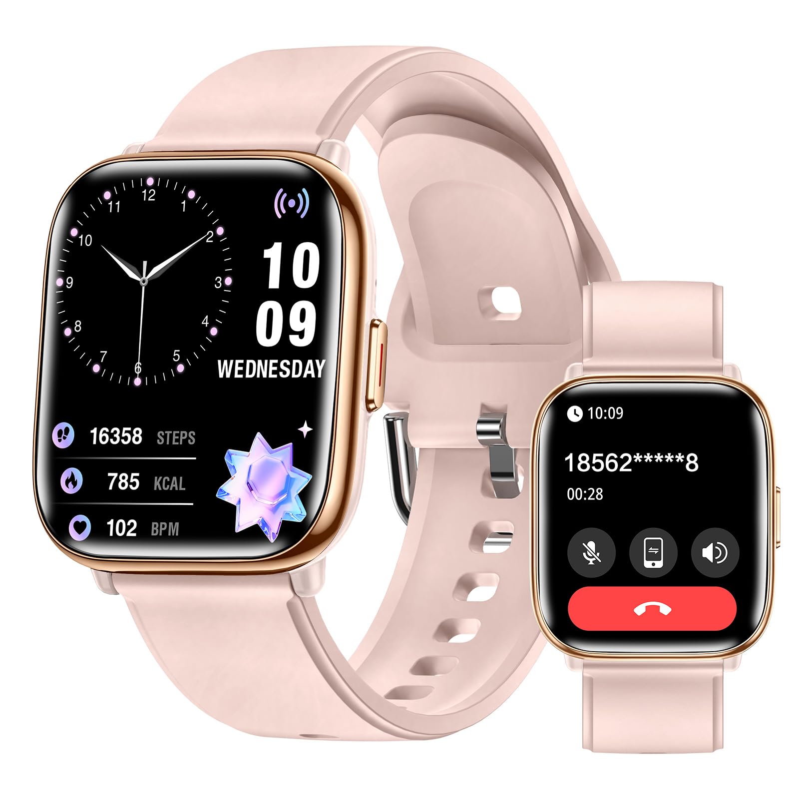 Photo 1 of Demabon Smart Watches for Women, 1.75" AMOLED Fitness Tracker with Da GPT AI Assistant, Bluetooth Call, Heart Rate BP SpO2 Sleep Monitor, IP68 Waterproof Smart Watch for iPhone Android