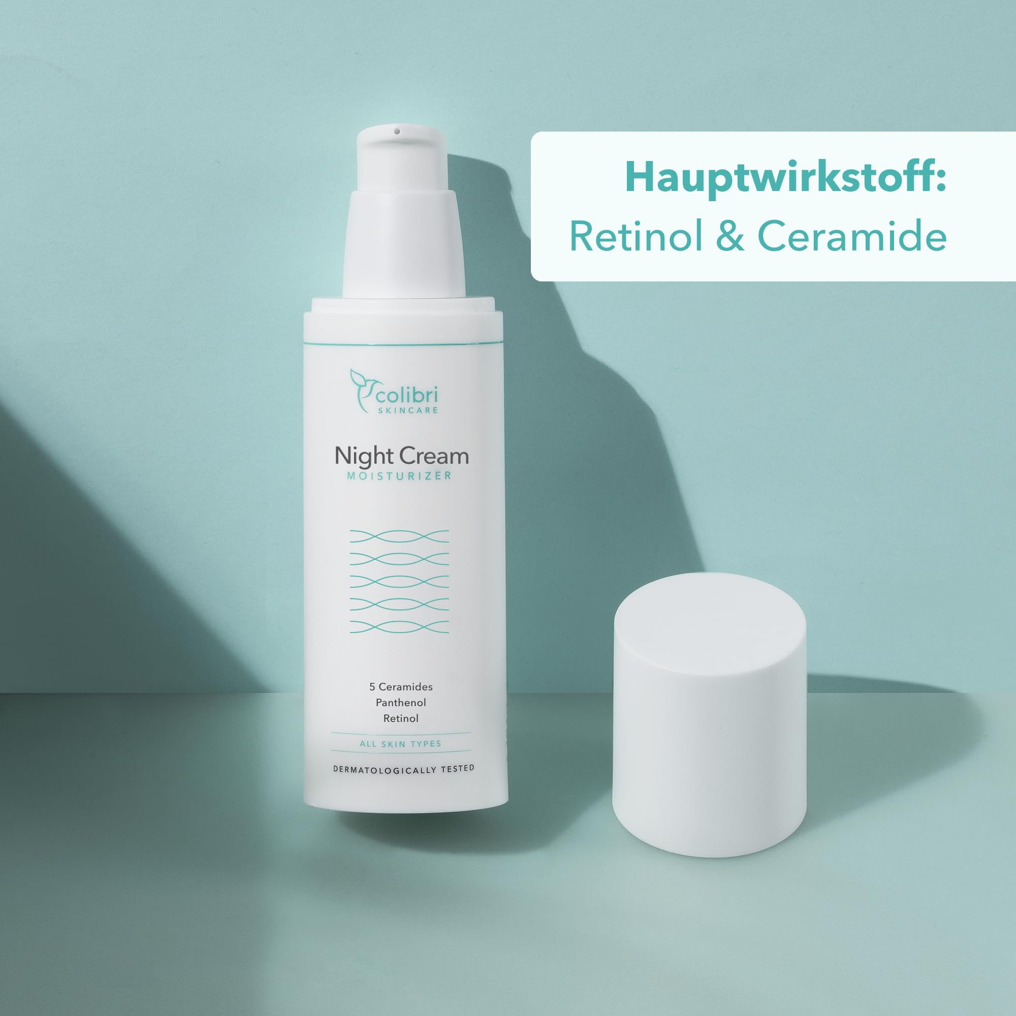 colibri skincare Night Cream 80ml - Nachtcreme mit Retinol (Packung mit 2)