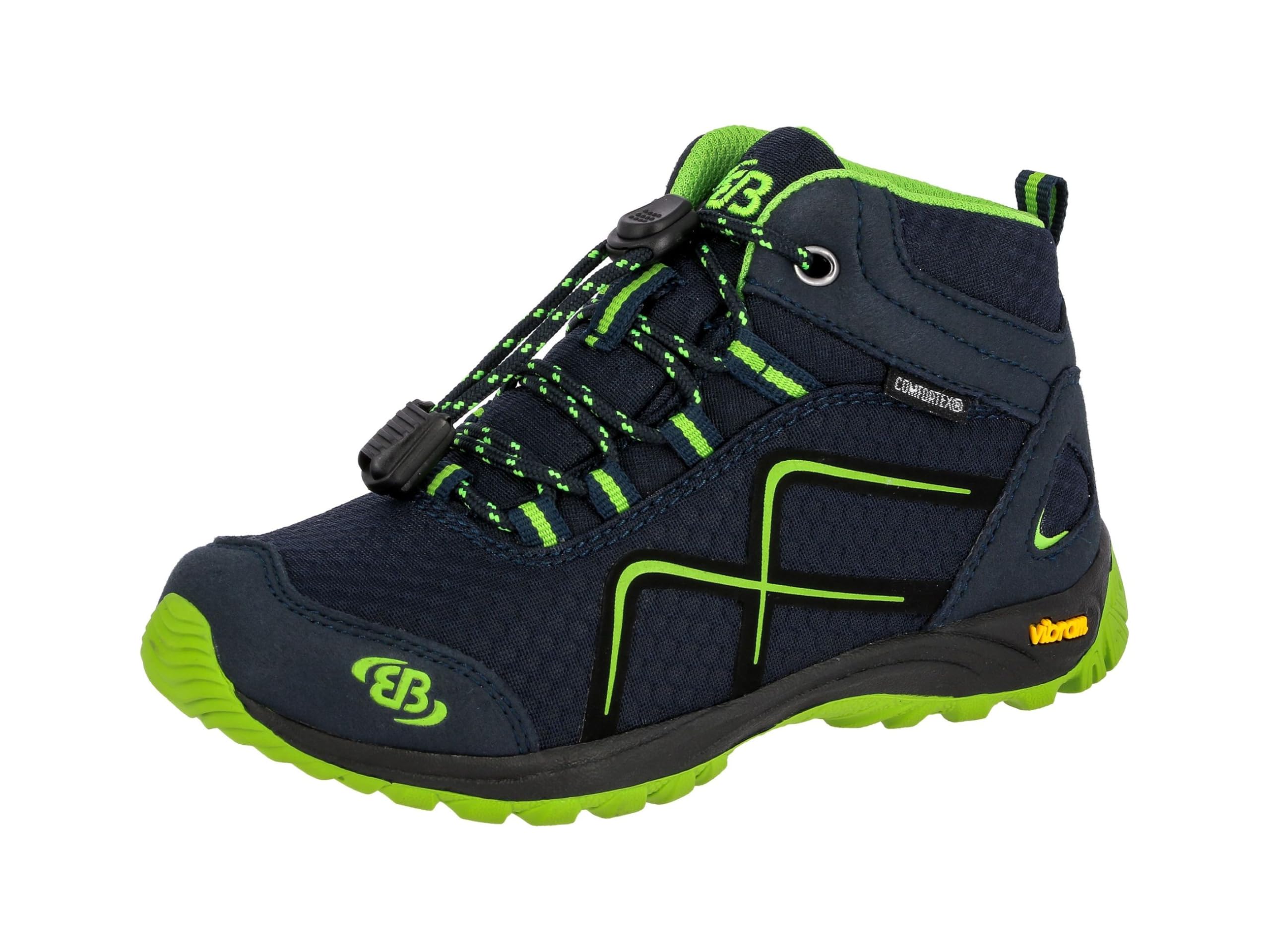 Brütting Guide High Cross Running Shoe, Navy/Lemon, 27 EU