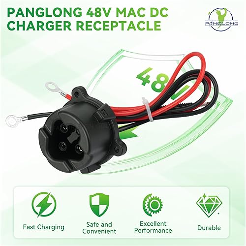 Miniatura 10 de Cargador de CC MAC de 48 V, enchufe Powerwise receptáculo para Yamaha Electric 2011-2017 G29, JR1-H235A-00, JW9-H6181-00