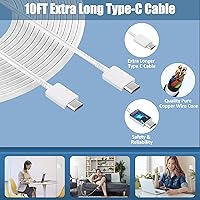 Vista 22 de Cargador súper rápido tipo C, cargador de pared USB C de 25 W, bloque de carga rápida y cable de 8 pies para Samsung Galaxy S25 S24