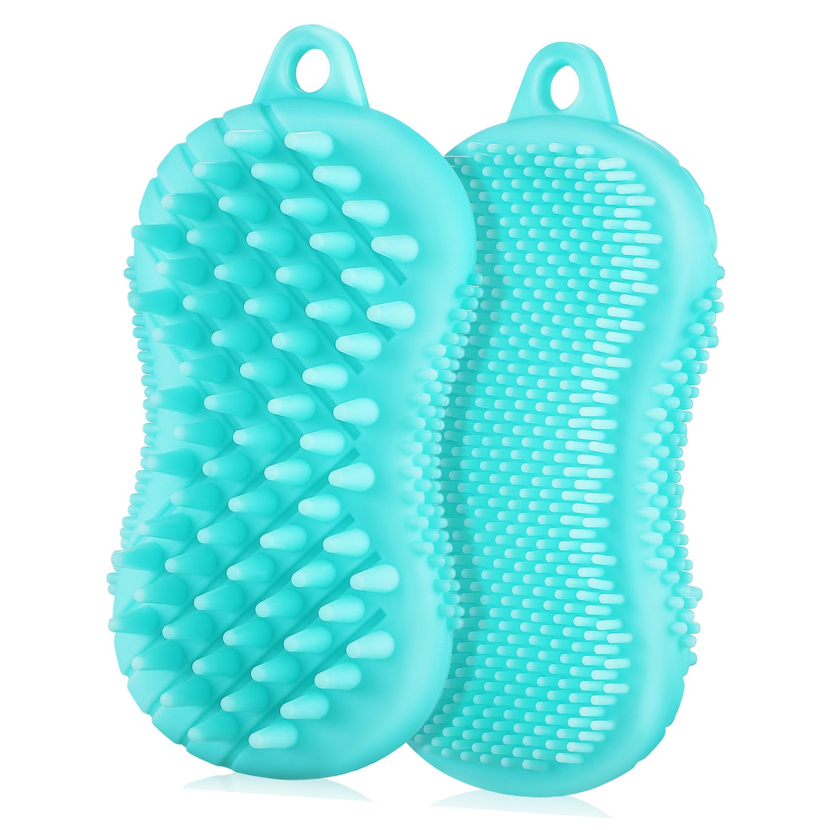 PLAFOPE 2piezas Cepillo De Ducha Corporal Exfoliante De Silicona Cepillo De Baño Multifuncional Masajeador De Cabelludo
