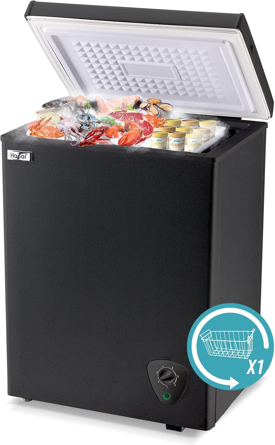 Deep Freezer Small Chest Freezer 3.5 Cu.Ft Mini Chest