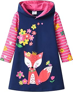 Sponsored You’re seeing this ad based on the product’s relevance to your search query.Learn more about this advertisement VIKITA Girls' Hoodie Dresses Cotton Hoodie Autumn Winter Leisure 2-8 Years